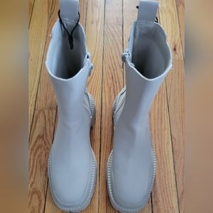 Zara Lug Sole Boot Beige Size 37 (US 6 - 6 1/2)